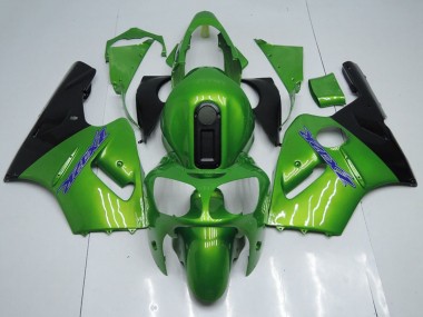 2000-2001 Kawasaki ZX12R Motorcycle Fairings - Green Black Blue