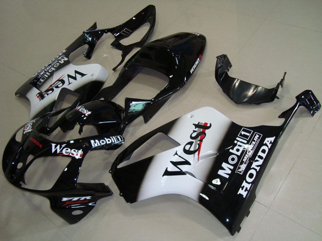 2000-2006 Honda VTR1000 Motorcycle Fairings - Glossy Black White West