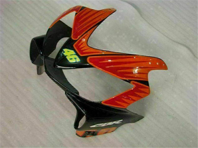 2001-2003 Honda CBR600 F4i Motorcycle Fairings - Yellow Orange Glossy Black Rossi 46