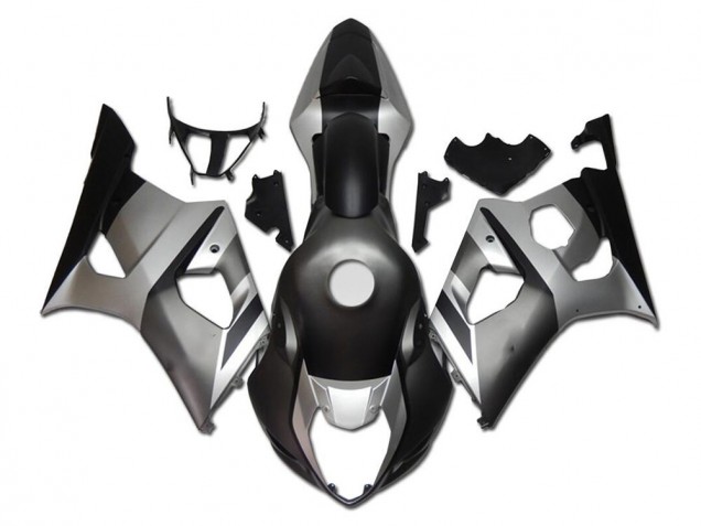 2003-2004 Suzuki GSXR 1000 Motorcycle Fairings - Silver Grey Black