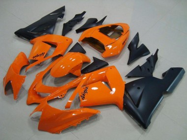 2004-2005 Kawasaki ZX10R Motorcycle Fairings - Orange Matte Black