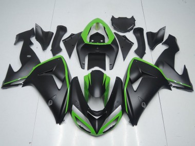 2006-2007 Kawasaki ZX10R Motorcycle Fairing - Green Matte Black