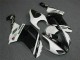 2007-2008 Kawasaki ZX6R Motorcycle Fairings - Black White Elf