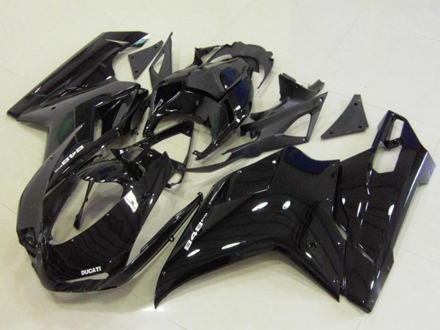 2007-2014 Ducati 848 Motorcycle Fairings - Glossy Black