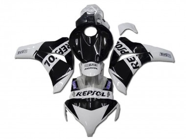 2008-2011 Honda CBR1000RR Motorcycle Fairings - White Glossy Black Repsol