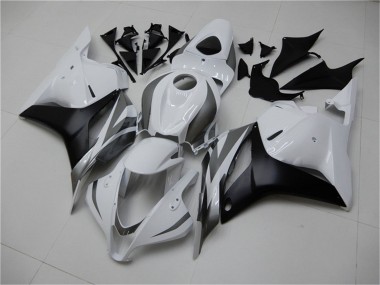 2009-2012 Honda CBR600RR Motorcycle Fairing - White Grey Matte Black