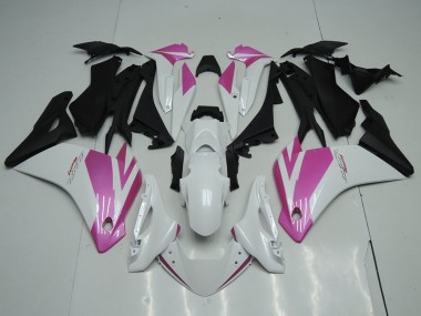 2011-2015 Honda CBR250RR Motorcycle Fairings - White Pink Matte Black
