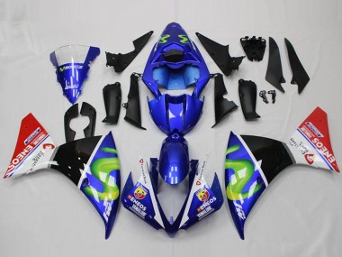 2012-2014 Yamaha YZF R1 Motorcycle Fairings - Blue White Red Glossy Black Green ENEOS Yamalube