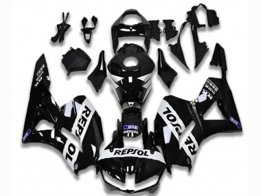 2013-2023 Honda CBR600RR Motorcycle Fairings - Glossy Black White Repsol