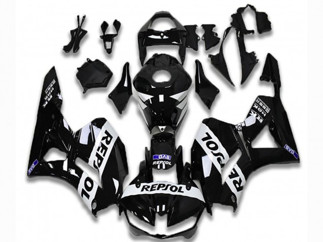 2013-2023 Honda CBR600RR Motorcycle Fairings - Glossy Black White Repsol