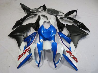 2015-2016 BMW S1000RR Motorcycle Fairing - White Blue Matte Black