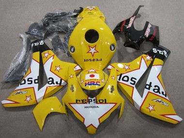 2008-2011 Honda CBR1000RR Motorcycle Fairings - Yellow White Glossy Black Star Repsol HRC