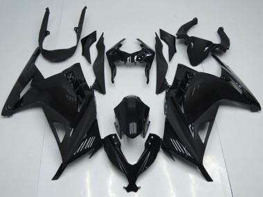 2013-2018 Kawasaki ZX300R Motorcycle Fairings - Glossy Black
