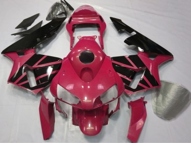 2003-2004 Honda CBR600RR Motorcycle Fairings - Red Glossy Black Stripe