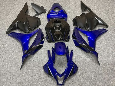 2009-2012 Honda CBR600RR Motorcycle Fairings - Blue Glossy Black OEM Style