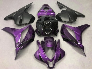 2009-2012 Honda CBR600RR Motorcycle Fairings - Purple Glossy Black OEM Style