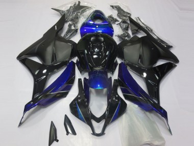 2009-2012 Honda CBR600RR Motorcycle Fairing - Blue Glossy Black Matte Black
