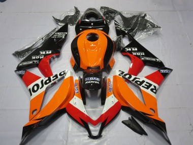 2007-2008 Honda CBR600RR Motorcycle Fairing - Orange White Red Glossy Black Repsol
