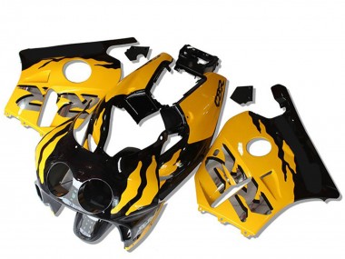 1990-1998 Honda CBR250RR Motorcycle Fairings - Yellow Glossy Black RR
