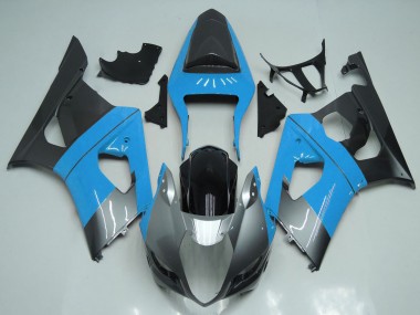 2003-2004 Suzuki GSXR 1000 Motorcycle Fairings - Light Blue Silver Black