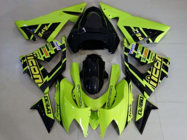 2004-2005 Kawasaki ZX10R Motorcycle Fairings - Custom High Viz Yellow