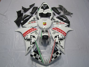 2012-2014 Yamaha R1 Motorcycle Fairings - White Red Green Black Abarth Wudy Motul
