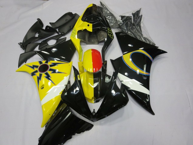 2012-2014 Yamaha R1 Motorcycle Fairings - Yellow Black Red
