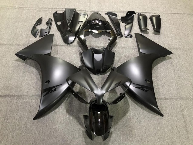 2012-2014 Yamaha R1 Motorcycle Fairings - Glossy Black Matte Black