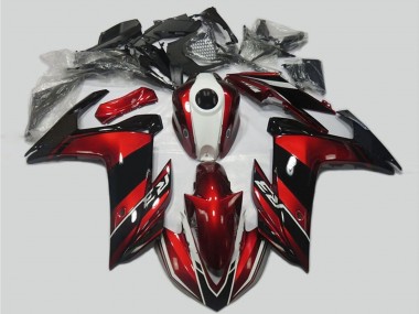 2015-2018 Yamaha R3 Motorcycle Fairing Kits - Red White Glossy Black