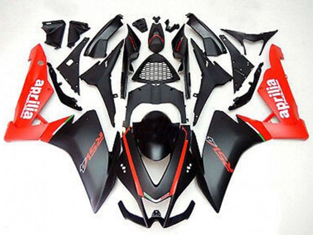 2012-2018 Aprilia RS4 125 Motorcycle Fairings - Red Matte Black