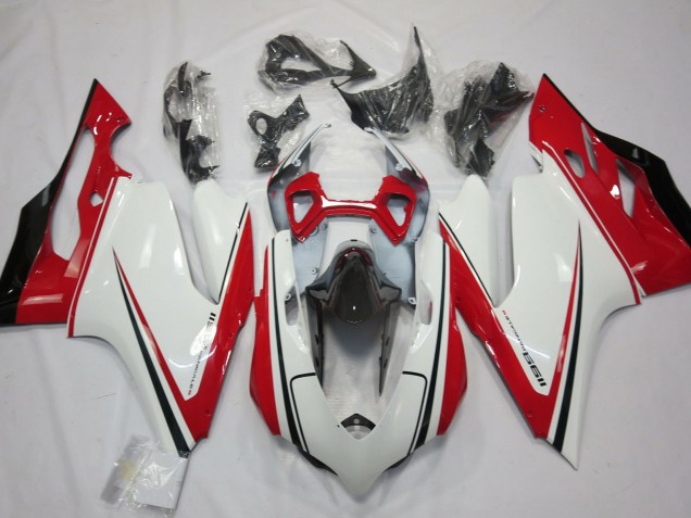 2011-2014 Ducati 1199 Motorcycle Fairing - White Red Black Green