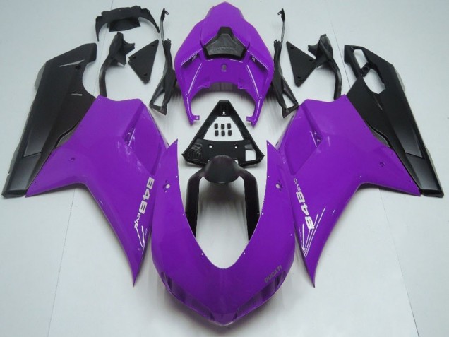 2007-2014 Ducati 848 Motorcycle Fairings - Purple Matte Black