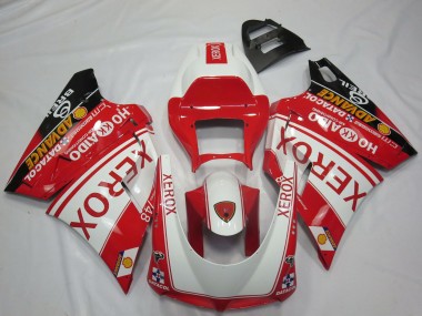 1993-2005 Ducati 748 916 996 998 Motorcycle Fairings - White Red Glossy Black Xerox