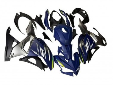 2024-2025 Kawasaki Ninja 500 EX500R Motorcycle Fairings - Blue White Yellow Silver Black