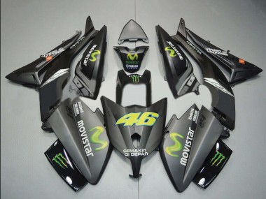 2012-2014 Yamaha TMAX530 Motorcycle Fairings - Matte Black MoviStar ENEOS Yamalube Monster 46