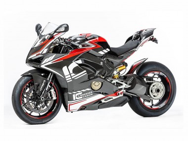 2018-2019 Ducati Panigale V4 V4S Motorcycle Fairings - Red Black Grey Aruba 45