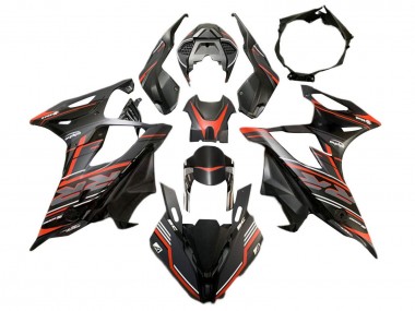 2019-2022 BMW S1000RR Motorcycle Fairing - Matte Black Red