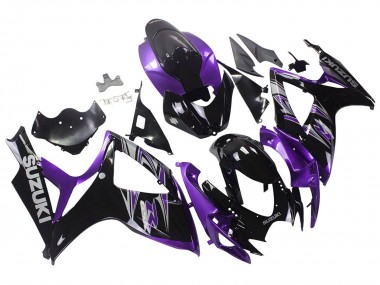 2006-2007 Suzuki GSXR 600 / GSXR 750 Motorcycle Fairing Kits - Purple Glossy Black