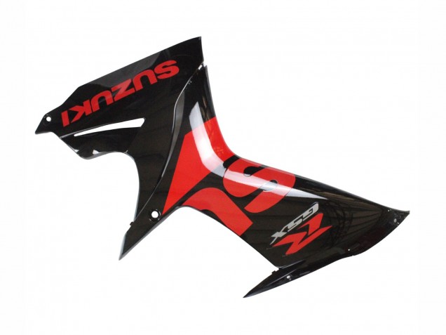 2011-2024 Suzuki GSXR 600 / GSXR 750 Motorcycle Fairing Kits - Red Glossy Black