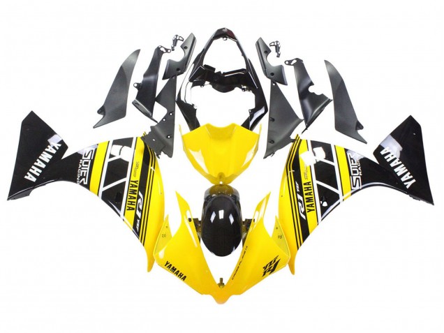 2012-2014 Yamaha YZF 1000 R1 Motorcycle Fairings - Yellow White Black