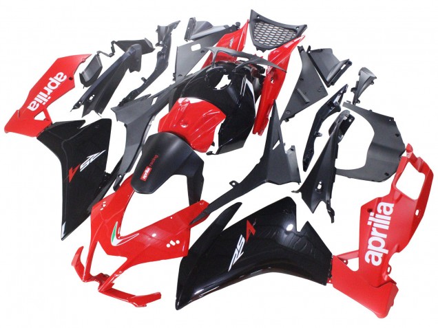 2012-2018 Aprilia RS4 50 125 Motorcycle Fairings - Red Glossy Black