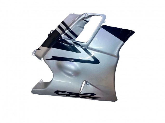 1991-1994 Honda CBR600 F2 Motorcycle Fairings - Silver Glossy Black