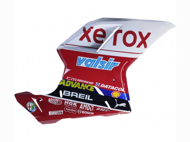 2007-2014 Ducati 848/1098/1198 Motorcycle Fairings - White Red Glossy Black Valsir Xerox