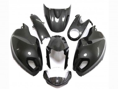 2008-2012 Ducati Monster 696 796 1100 1100S Motorcycle Fairings - Black Carbon Fiber Style
