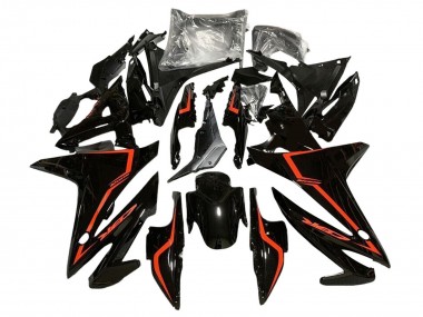 2016-2018 Honda CBR500R Motorcycle Fairings - Glossy Black Red