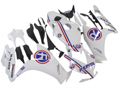 2012-2016 Honda CBR1000RR Motorcycle Fairings - White Blue Red Repsol