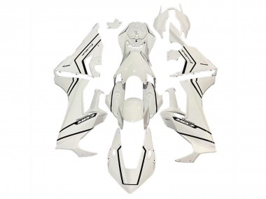 2017-2023 Honda CBR1000RR Motorcycle Fairings - White with Black Stripe Fireblade