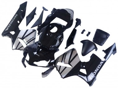 2003-2004 Honda CBR600RR Motorcycle Fairings - Silver Glossy Black
