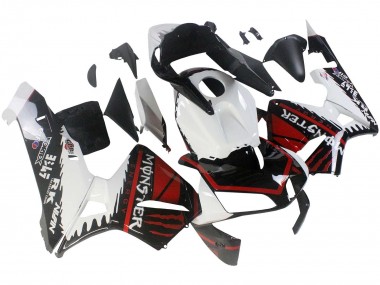 2003-2004 Honda CBR600RR Motorcycle Fairings - White Red Glossy Black Monster