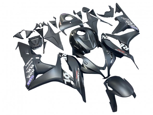 2007-2008 Honda CBR600RR Motorcycle Fairing - Matte Black White Repsol